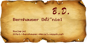 Bernhauser Dániel névjegykártya